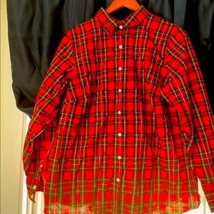 Lands end plaid shirt